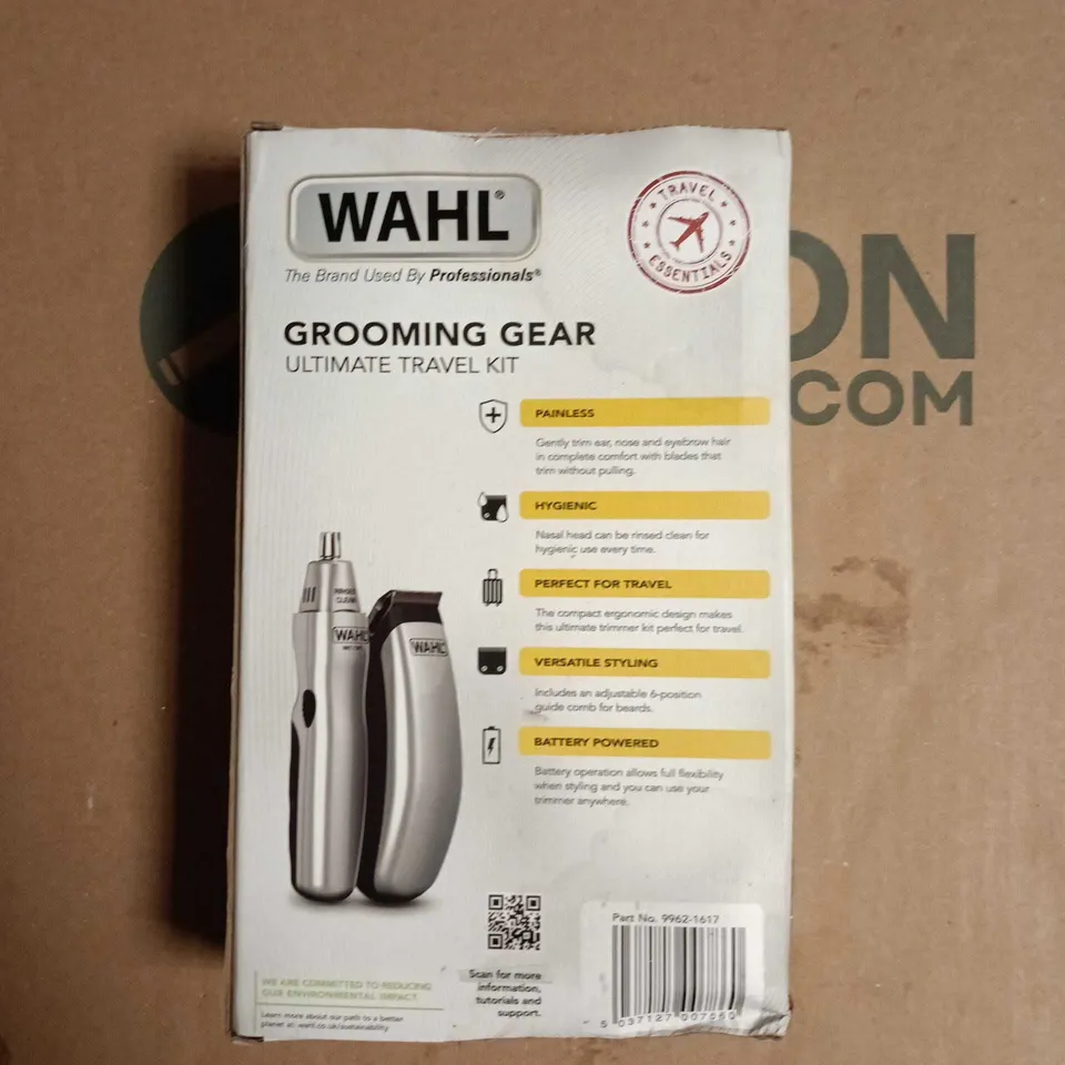 WAHL GROOMING GEAR ULTIMATE TRAVEL KIT – BATTERY-POWERED TRAVEL TRIMMER SET