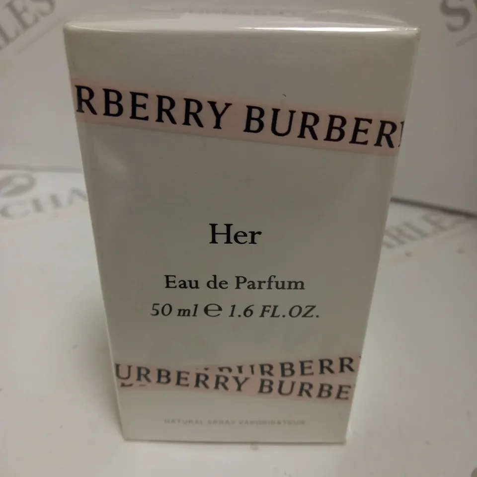 BOXED AND SEALED BURBERRY HER EAU DE PARFUM 50ML
