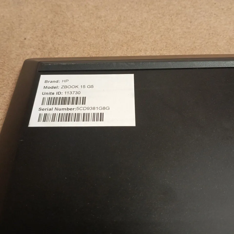 HP ZBOOK 15 G5 LAPTOP