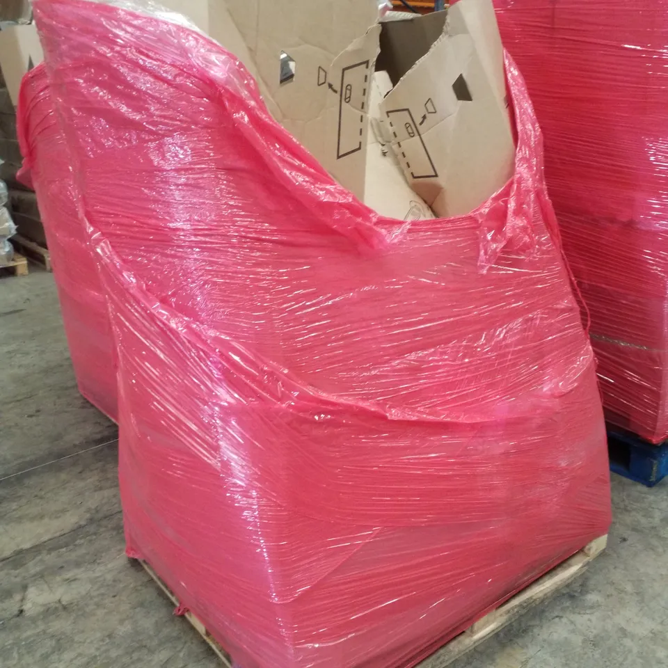 PALLET CONTAINING ASSORTED PRODUCTS INCLUDING DONUT PILLOW, INSECT KILLER, 24" MONITOR, CARPET KNEE KICKER & BIRD SCARER KITE