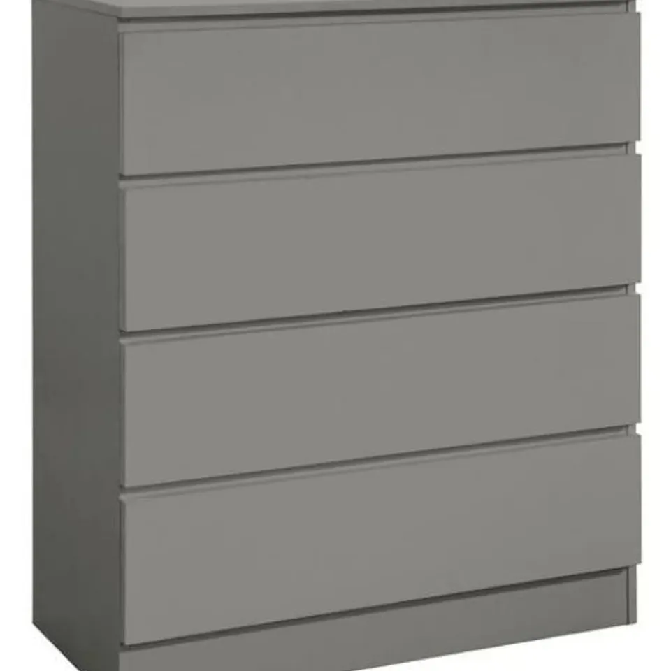 BOXED BIRLEA OSLO FOUR DRAWER CHEST GREY