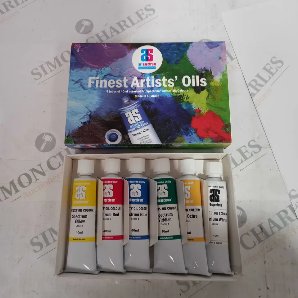 BOXED ART SPECTRUM FINEST ARTISTS' OILS - 6 TUBES