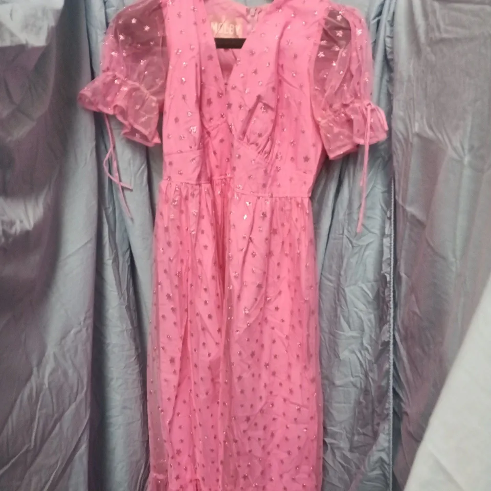 MOLBY THE LABEL PINK DRESS UK 16