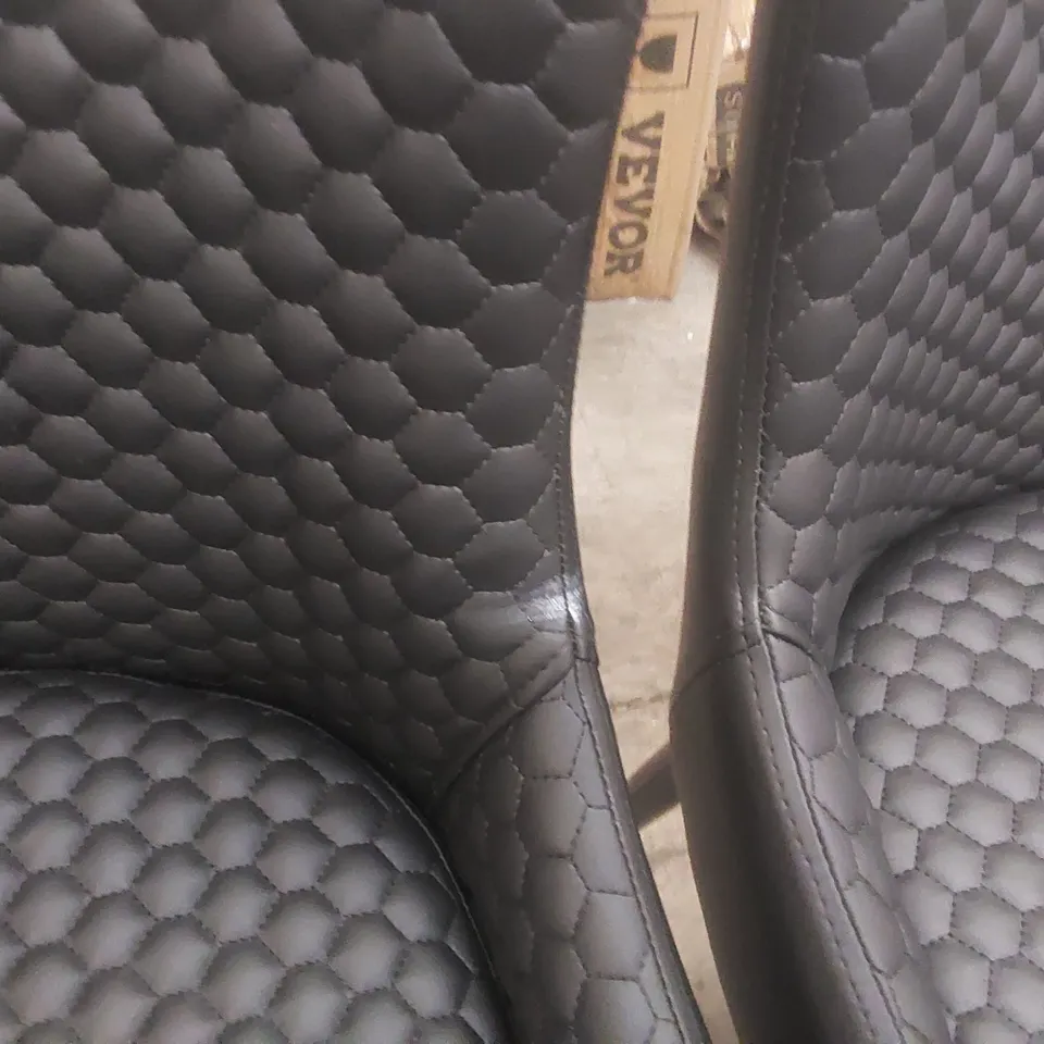 SET OF 6x DESIGNER FAUX LEATHER UPHOLSTERED DINING CHAIRS