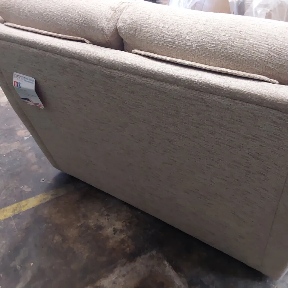 QUALITY BRITISH DESIGNER LOUNGE Co. DAKOTA TWO SEATER SOFA BEIGE FABRIC 