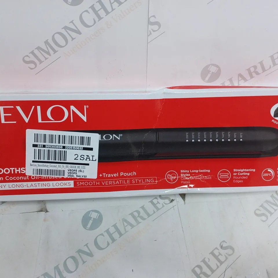 REVLON SMOOTHSTAY COCONUT OIL-INFUSED STRAIGHTENER  RRP £29.99