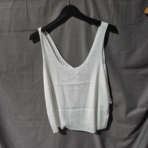 REISS ATELIER WHITE SLEEVELESS MESH TOP – UK 10 (EU 38, USA 6) – SEASON 04