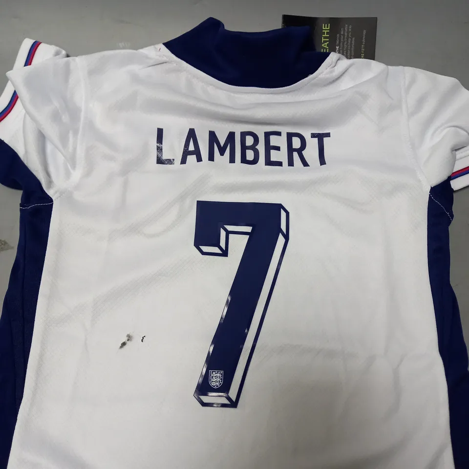 NIKE ENGLAND FOOTBALL SHIRT - LAMBERT 7 - SIZE 22