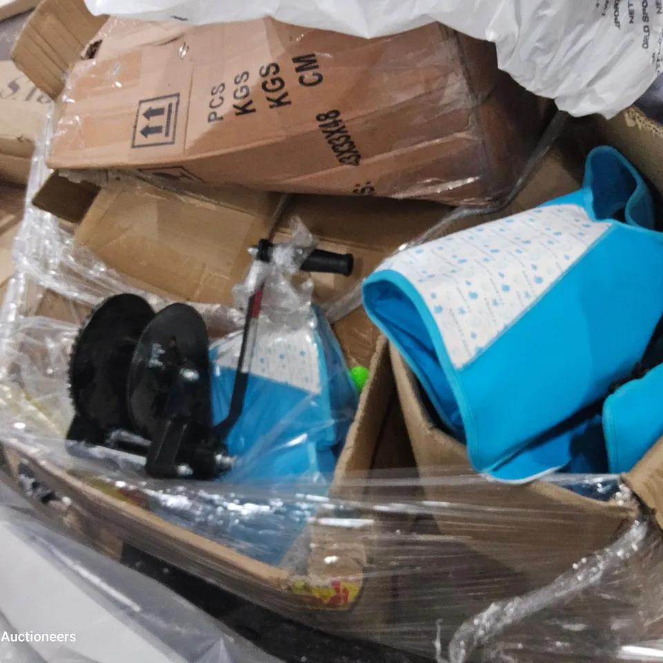 PALLET OF ASSORTED BOXED SPORTS EQUIPMENT & PARTS