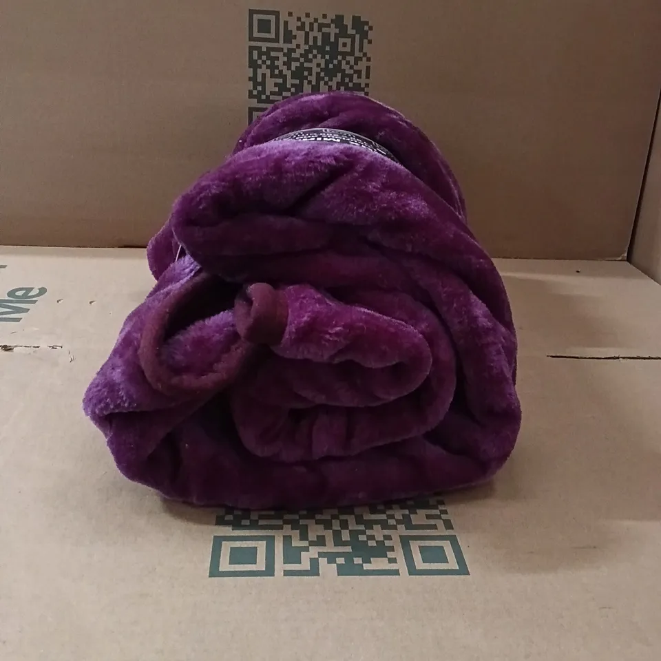 PRIME LINENS FAUX MINK THROW, 150X200CM - PURPLE 