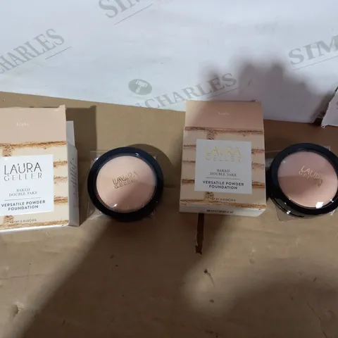 LOT OF 2 LAURA GELLER BAKED DOUBLE TAKE VERSATILE POWDER FOUNDATIONS