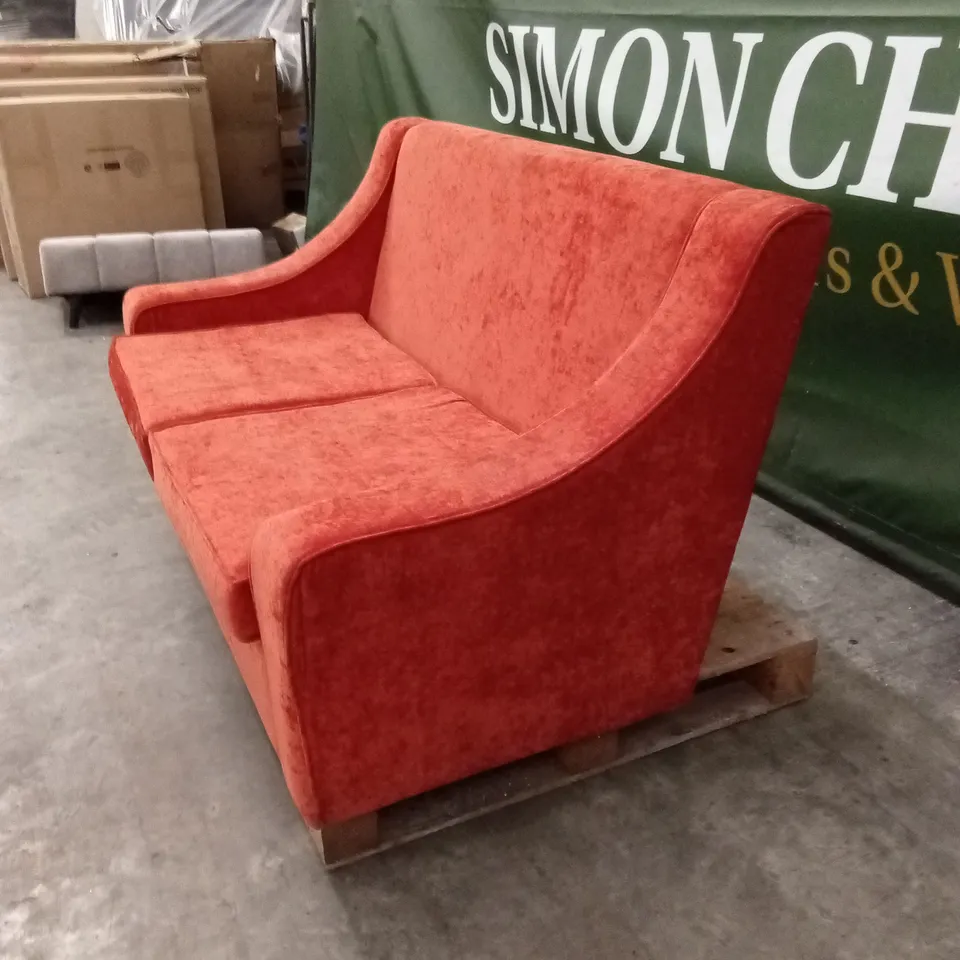 QUALITY DESIGNER 2 SEATER HIGH-BACKED FABRIC SOFA