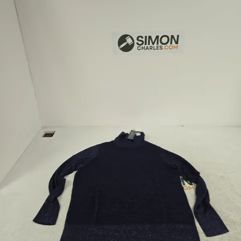 RUTH LANGSFORD NAVY SPECKLED KNIT JUMPER – UK L