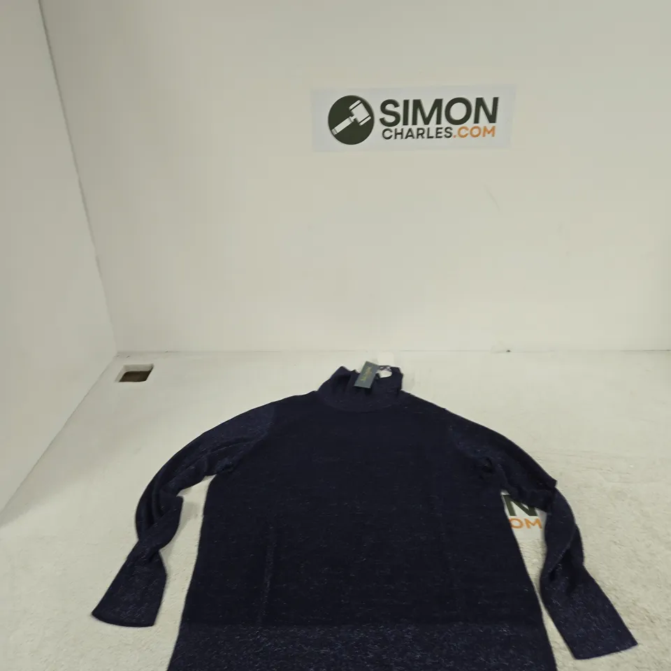 RUTH LANGSFORD NAVY SPECKLED KNIT JUMPER – UK L