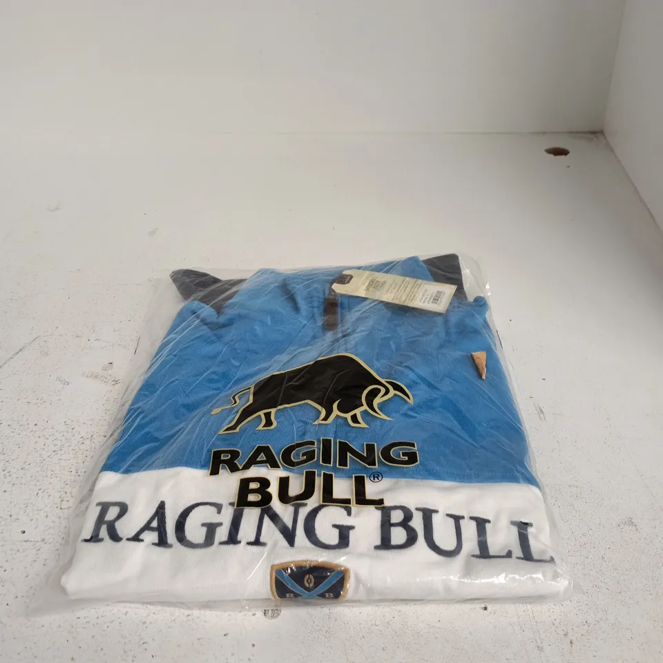 RAGING BULL CUT & SEW QUARTER ZIP SWEAT – ELECTRIC BLUE, MEN'S SIZE M
