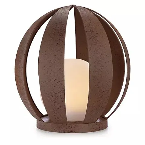OUTLET GARDEN STORIES RUSTIC LARGE GLOBE LANTERN BOXED