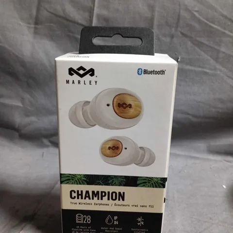 APPROXIMATELY 6 BOXED AND SEALED HOUSE OF MARLEY CHAMPION WIRELESS BLUETOOTH EARPHONES