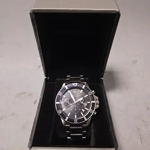 BOXED EMPORIO ARMANI DIVER CHRONO BLACK WATCH