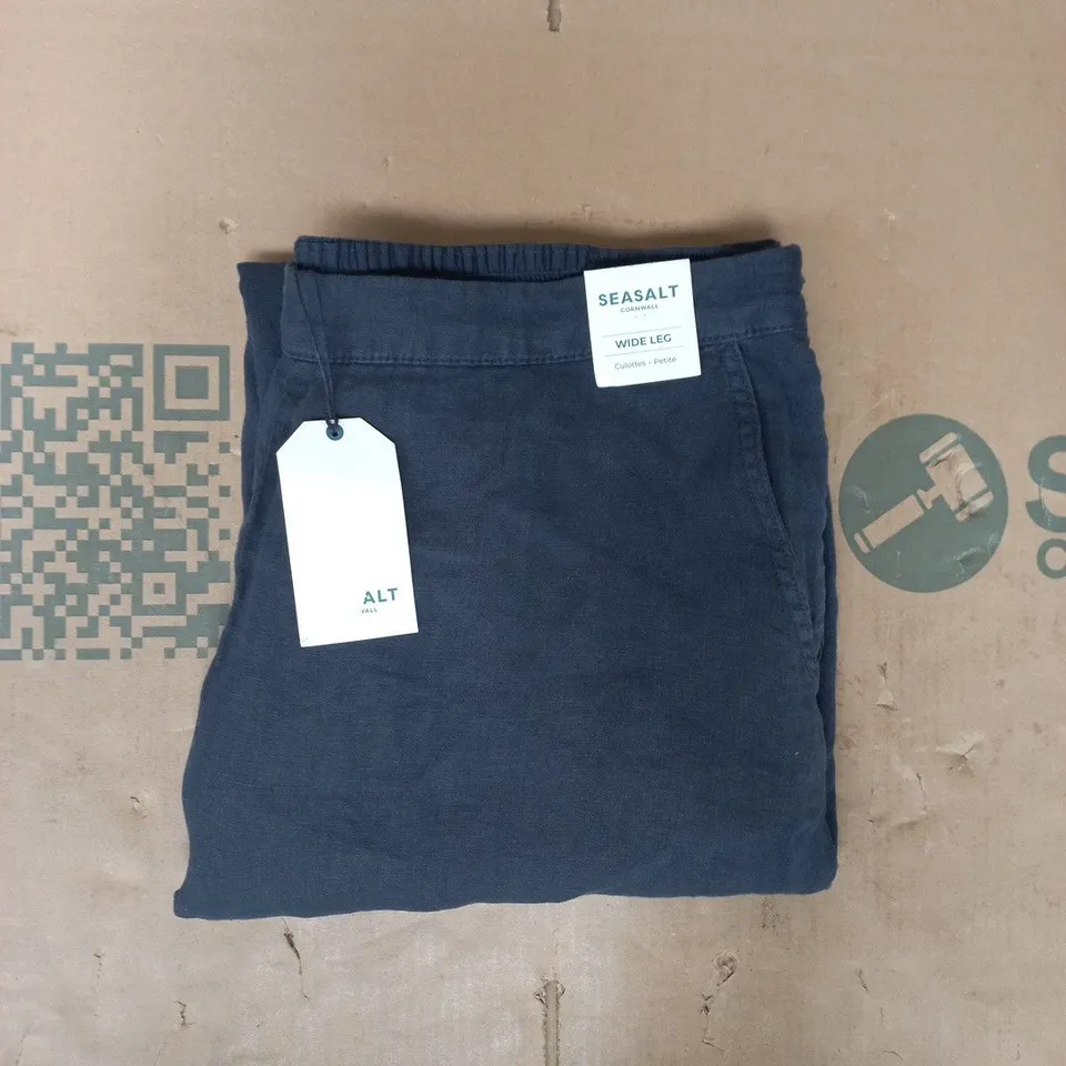 SEASALT CORNWALL WIDE LEG MERRIVALE CULOTTES IN MARITIME NAVY SIZE UK 18
