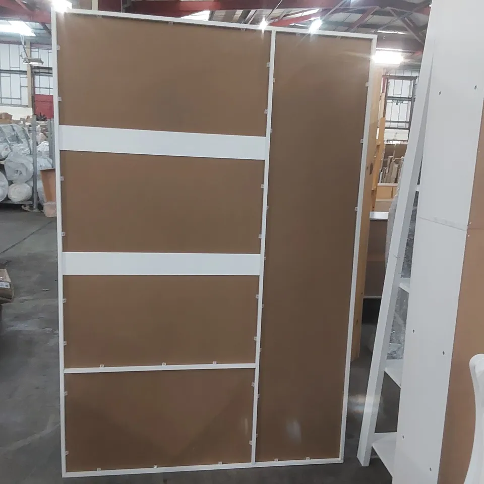 WOODEN 3 DOOR 2 DRAWER WARDROBE - WHITE