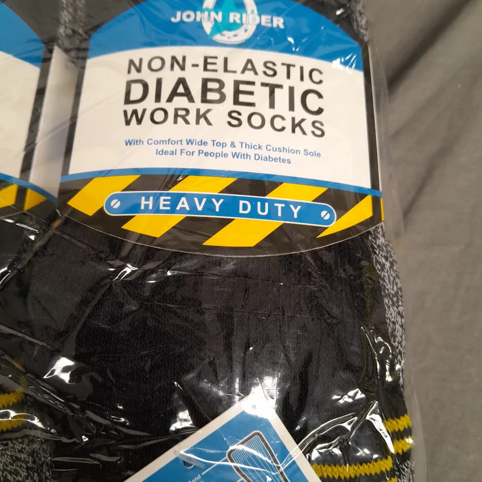 LOT OF 4 3-PACKS OF JOHN RIDER NON-ELASTIC DIABETIC WORK SOCKS 