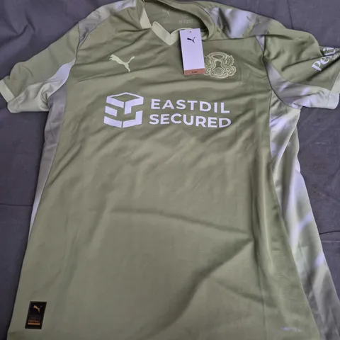 LEYTON ORIENT FC AWAY SHIRT – KAI-NIKLAS 20, CALMING GREEN, PUMA, SIZE UK L