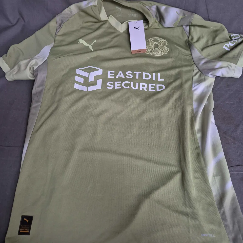 LEYTON ORIENT FC AWAY SHIRT – KAI-NIKLAS 20, CALMING GREEN, PUMA, SIZE UK L