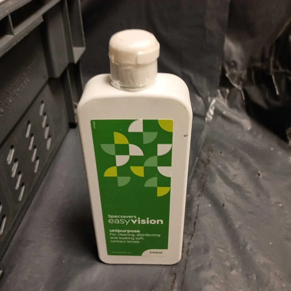 BOX OF APPROXIMATELY 35 ASSORTED CONTACT LENS CLEANERS