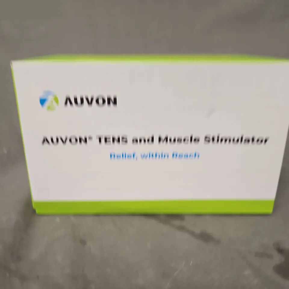 box of approx 10 assorted household items to include: AUVON TENS & Muscle Stimulator Box, K16 Intelligent Sweeping Robot Box, and Red/Green Plastic Stackable Bins - collection only