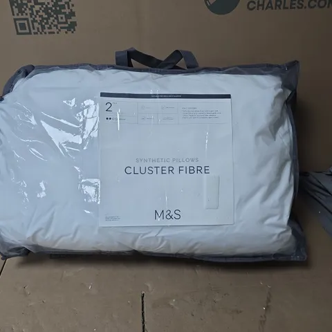 M&S SYNTHETIC CLUSTER FIBRE PILLOWS β 2 PACK