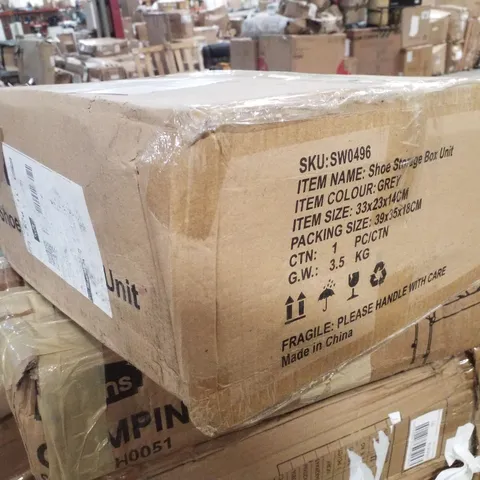 BOXED LIFE IDEAS SHOE STORAGE BOX UNIT - GREY