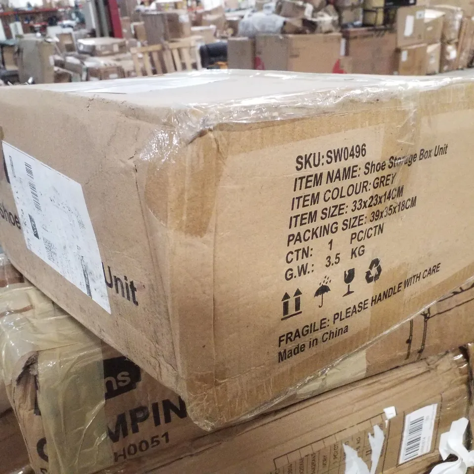 BOXED LIFE IDEAS SHOE STORAGE BOX UNIT - GREY