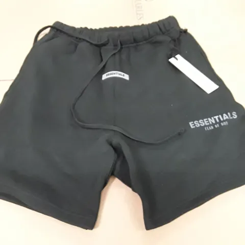 ESSENTIALS FEAR OF GOD BLACK SHORTS - XS