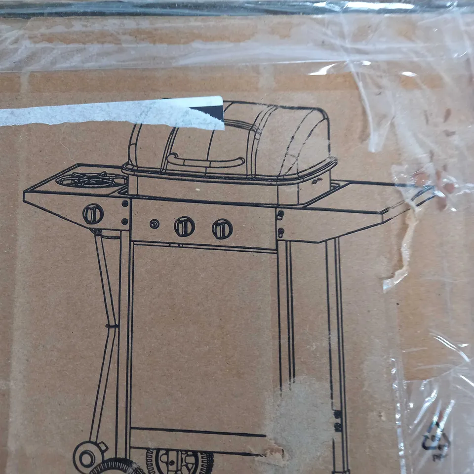 2 GAS BURNING BBQ WITH SIDE BURNER