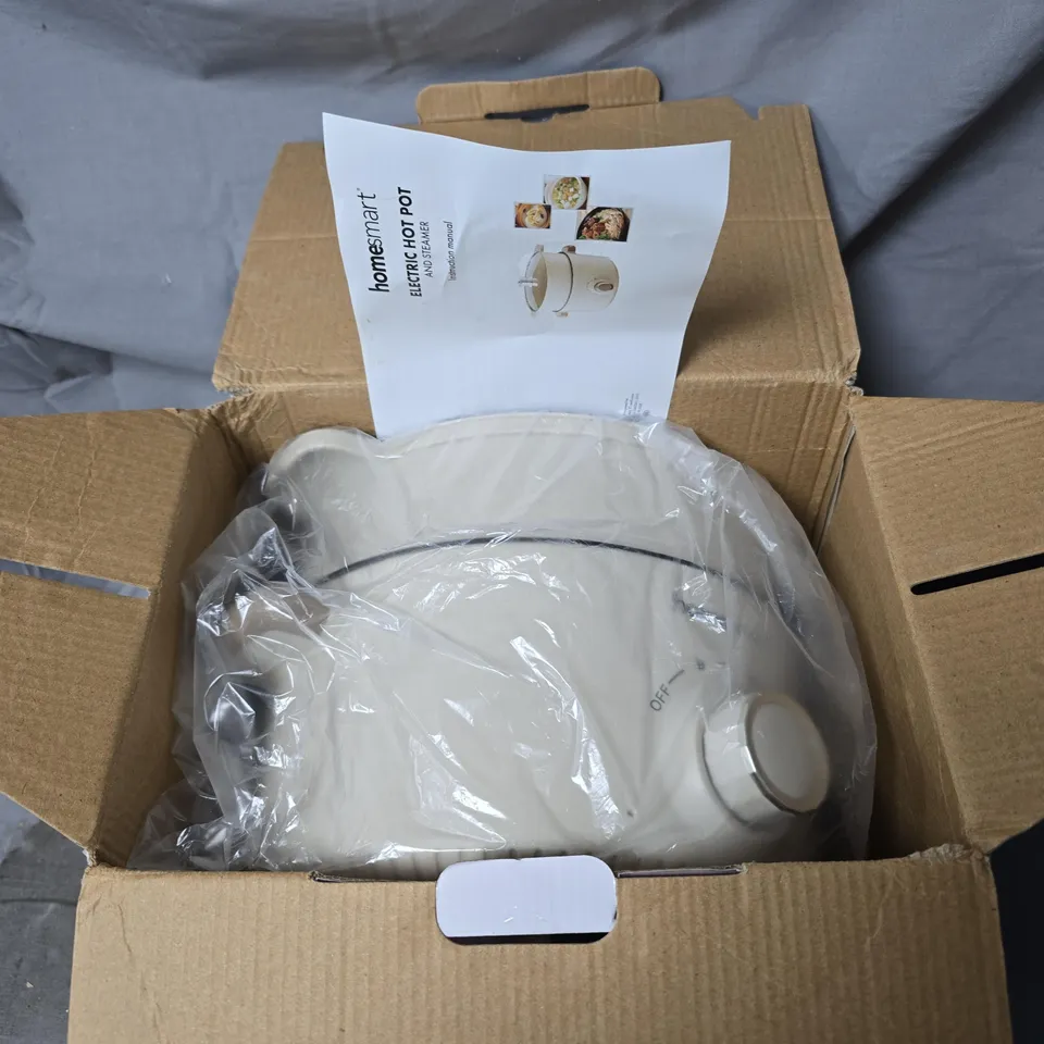 HOMESMART ELECTRIC HOT POT AND STEAMER BOXED