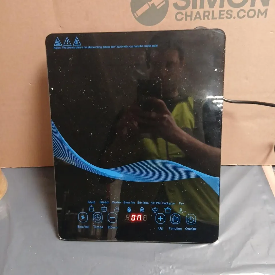 PORTABLE INDUCTION COOKTOP – BLACK GLASS WITH TOUCH CONTROLS 