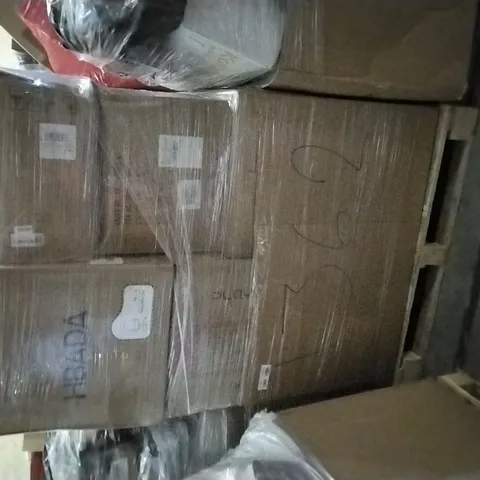 PALLET OF ASSORTED ITEMS INCLUDING HEADACHE OFFICE CHAIR, OFFICE SWIVEL CHAIR, HNNHOME