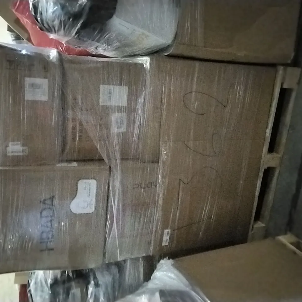 PALLET OF ASSORTED ITEMS INCLUDING HEADACHE OFFICE CHAIR, OFFICE SWIVEL CHAIR, HNNHOME