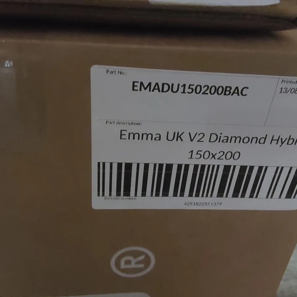 BRAND NEW BOXED EMMA UK V2 DIAMOND HYBRID 150 x 200CM KING SIZE MATTRESS 