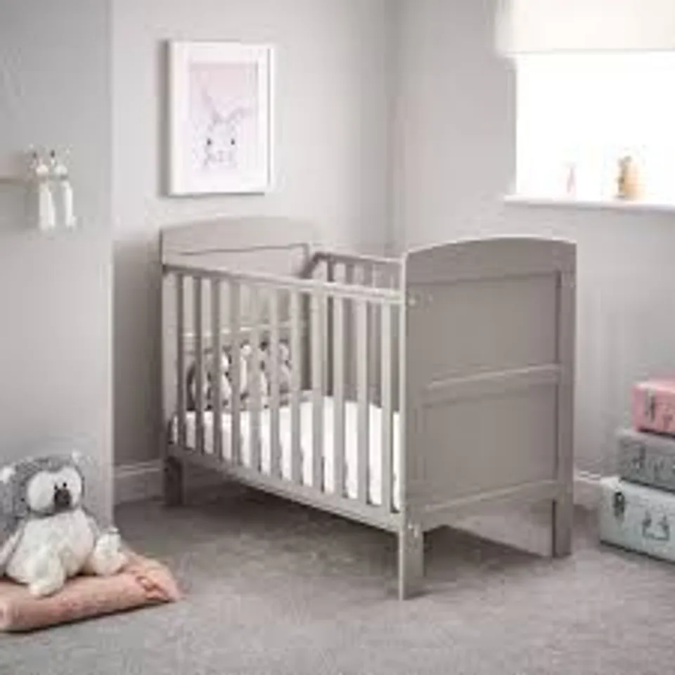 BOXED OBABY GRACE MINI COT BED - WARM GREY (1 BOX)