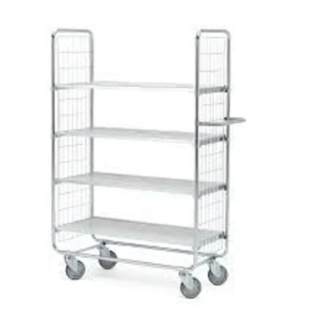 BOXED SHELF TROLLEY CRAFT 4 SHELVES, 200 KG LOAD, 1200X425X1565 MM (2 BOXES)