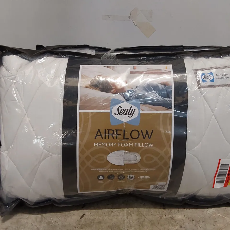 BAGGED SEALY AIRFLOW MEMORY FOAM PILLOWS - SET OF 2 (2 ITEMS TAPED TOGETHER)