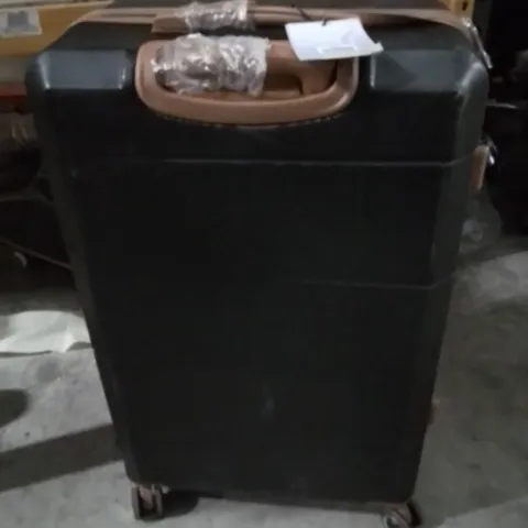 JETSET TRAVEL SUITCASE BLACK AND BROWN