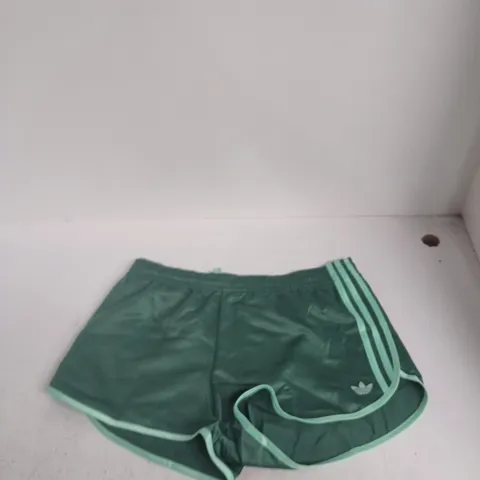 ADIDAS GREEN SHORTS – UK 12-14 (EU 38-40)