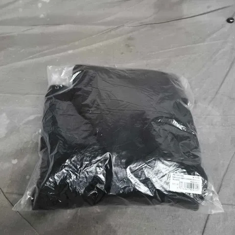 KAIA SLOGAN OVERSIZED HOODIE – BLACK ON BLACK – UK 18