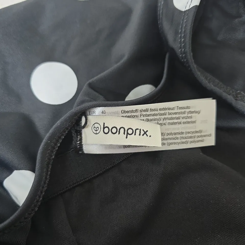 BONPRIX BLACK POLKA DOT SWIMSUIT, UK 14 (EU 40)