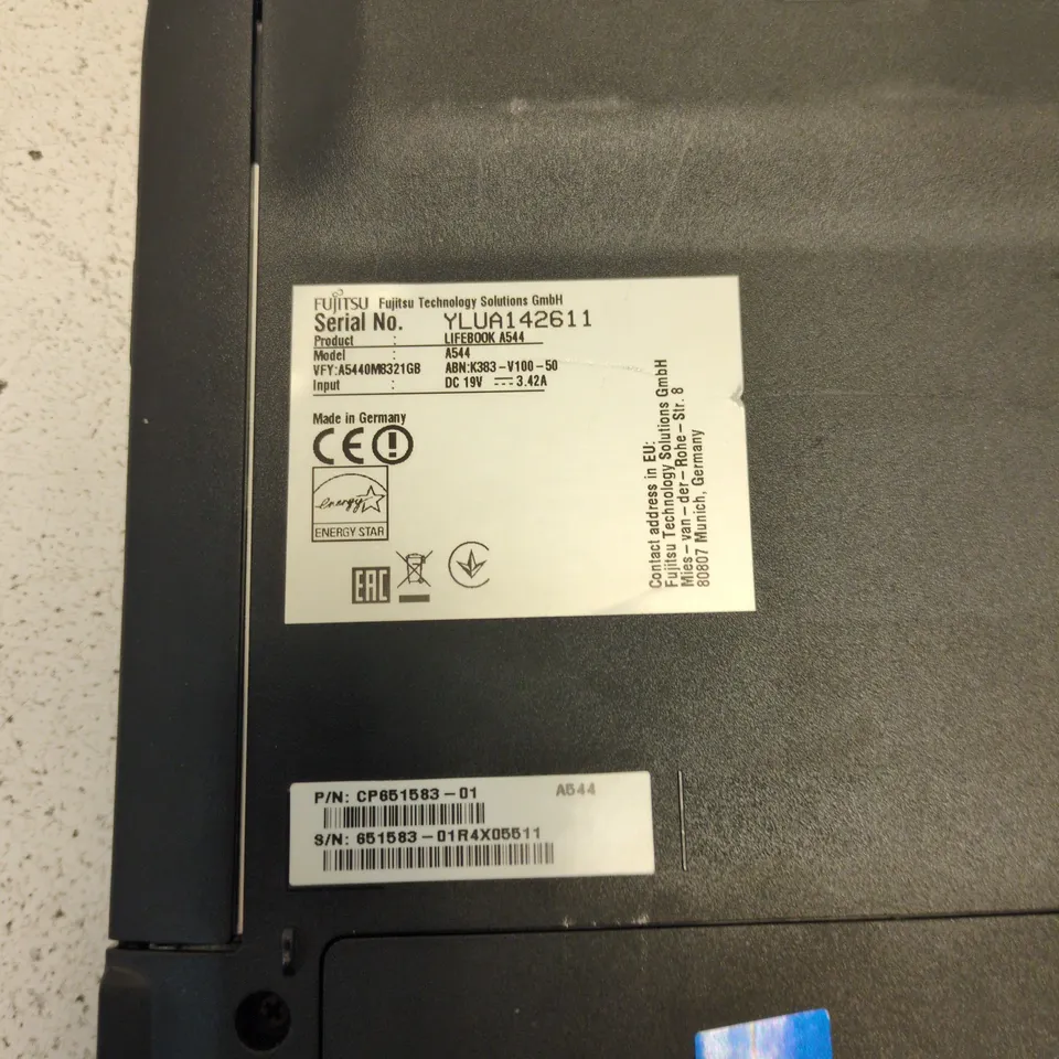 FUJITSU LIFEBOOK A544 LAPTOP – BLACK