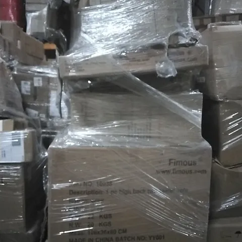 PALLET OF HOUSEHOLD ITEMS TO INCLUDE TWO SEATER SOFA, DINING TABLE AND RECLINING SOFA ETC....