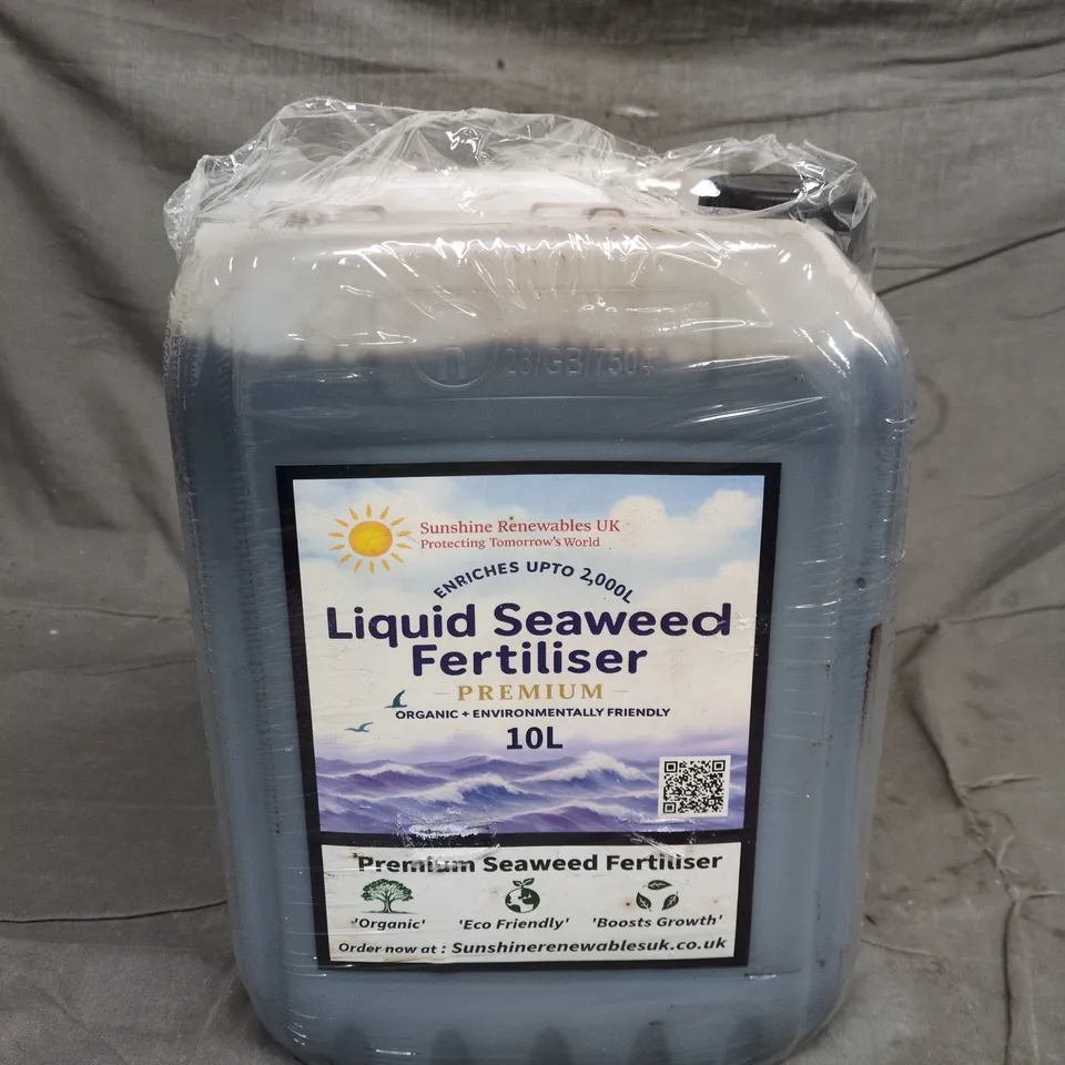 SUNSHINE RENEWABLES UK LIQUID SEAWEED FERTILISER PREMIUM – 10L