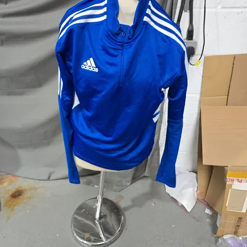 ADIDAS BLUE TRAINING JACKET WITH 3-STRIPES – MEN'S MEDIUM (M)